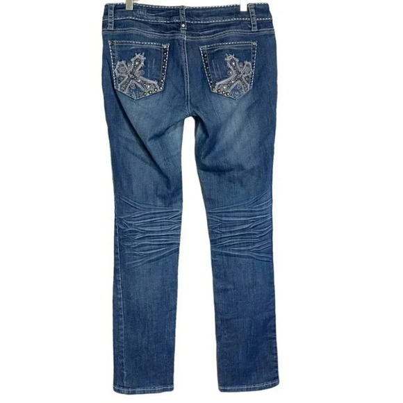 WAX JEANS 13‎ juniors embellished distressed jeans - Picture 1 of 5